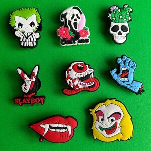 Horror Crocs Shoe Charms Set of 8 - jibbitz Charms Halloween